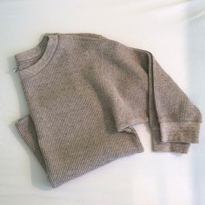 Uniqlo Beige Waffle Tee